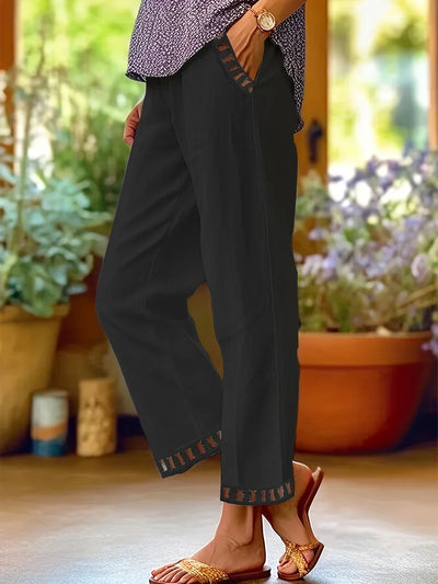 Tracey - Contrasto Trim Cropped Pantaloni