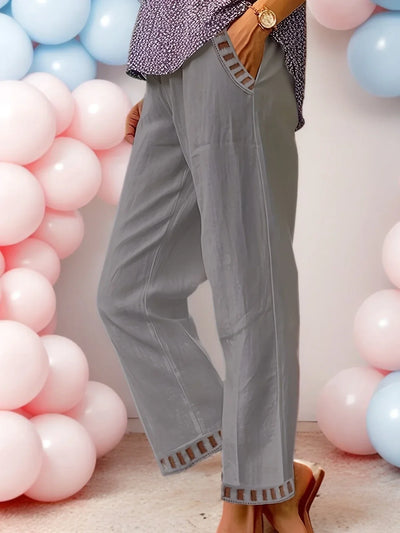 Tracey - Contrasto Trim Cropped Pantaloni