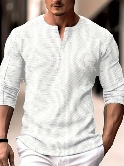 Pablo - Camicia Informale Lavorato a Maglia a Maniche Lunghe