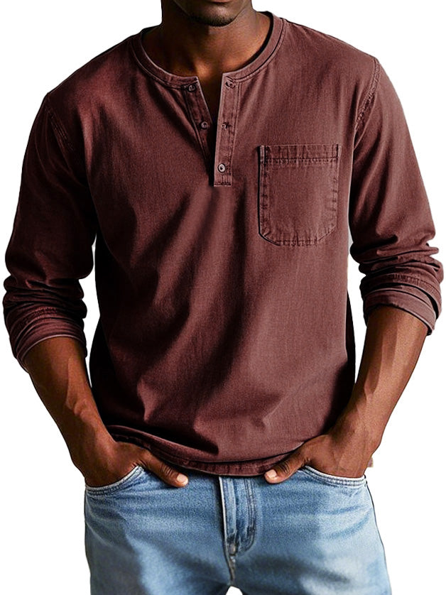 Neil - Camicia Vintage A Maniche Lunghe
