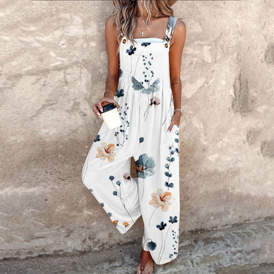 Nerys - Elegante Tuta Senza Maniche Con Stampa Floreale