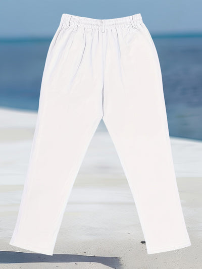 Aznar - Casual Lino Elastico Pantaloni
