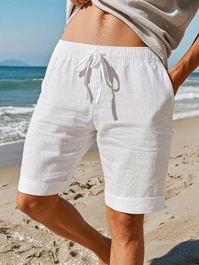 Callan - Pantaloncini Casual In Lino Con Tasca