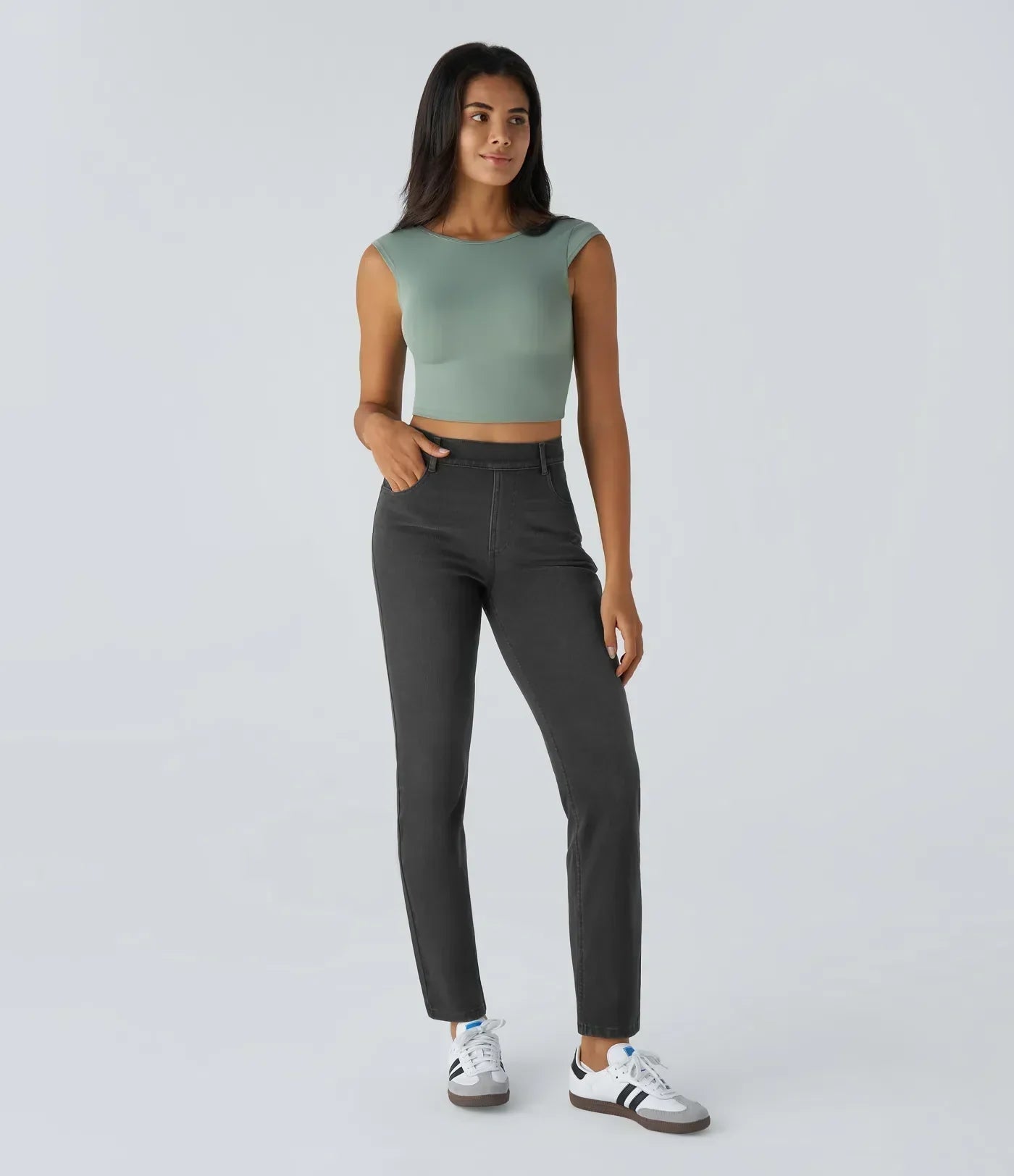 Lotte | Pantaloni elasticizzati e confortevoli a vita alta