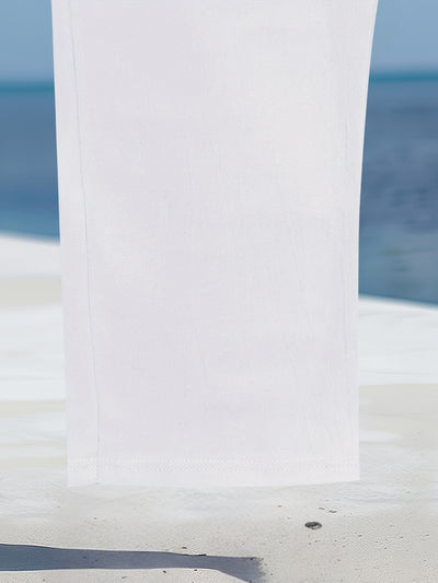 Aznar - Casual Lino Elastico Pantaloni