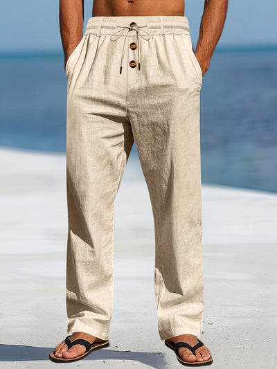 Aznar - Casual Lino Elastico Pantaloni