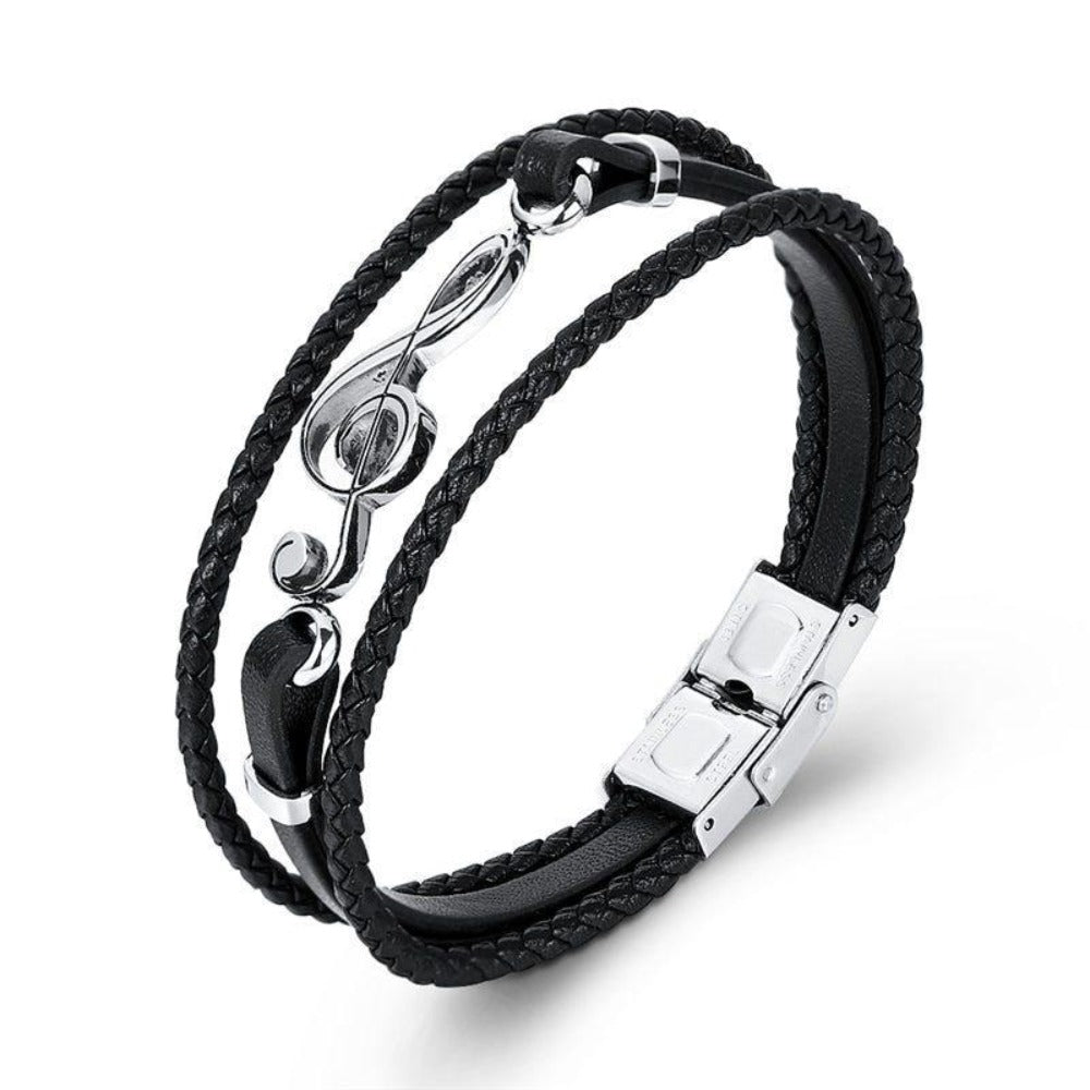 Nebil - Bracciale Unico fatto a mano in Pelle di Alta Qualità