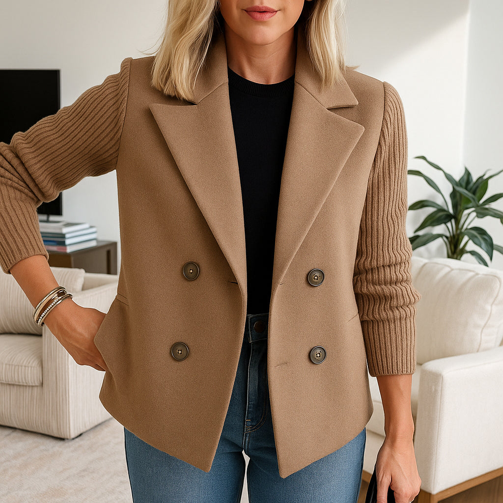 Rubino | Blazer Strutturato da Donna | Maniche a Maglia