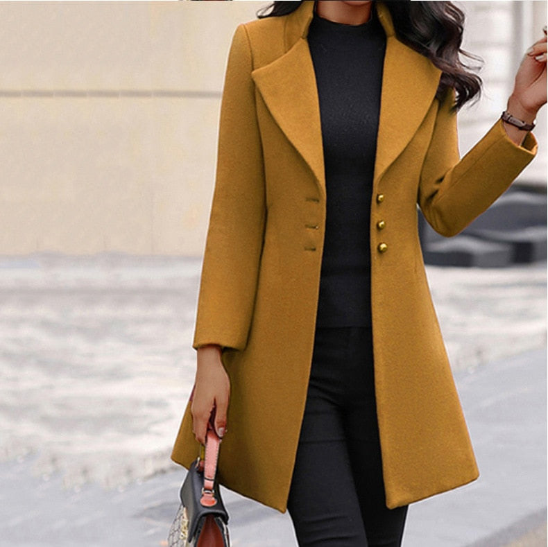 Inseguimento | Cappotto Abbottonato da Donna | Sofisticato e Moderno