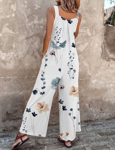 Nerys - Elegante Tuta Senza Maniche Con Stampa Floreale