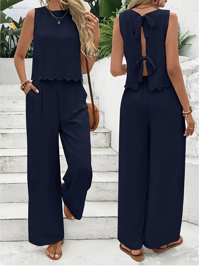 Raya - Elegante Completo a Due Pezzi Senza Maniche