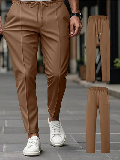 Crawford - Casual Vestibilità Slim Pantaloni Con Elastico in Vita