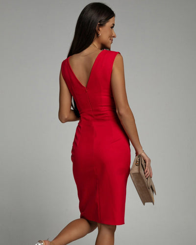 Crystal - Elegante abito casual con scollo a V