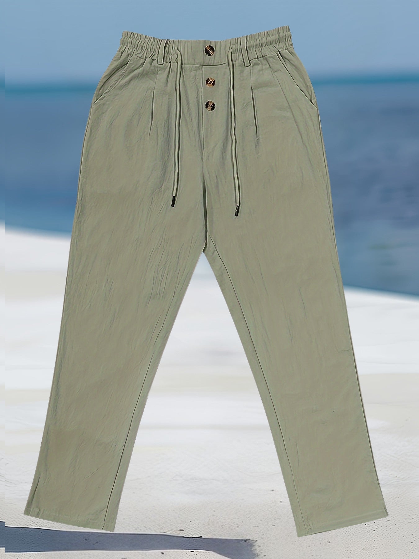 Aznar - Casual Lino Elastico Pantaloni