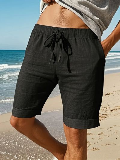 Callan - Pantaloncini Casual In Lino Con Tasca