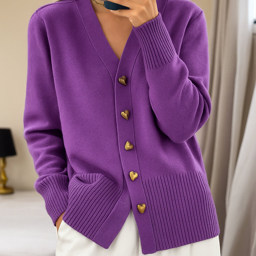 Alira | Cardigan Tricot Donna con Bottoni | Conforto Leggero