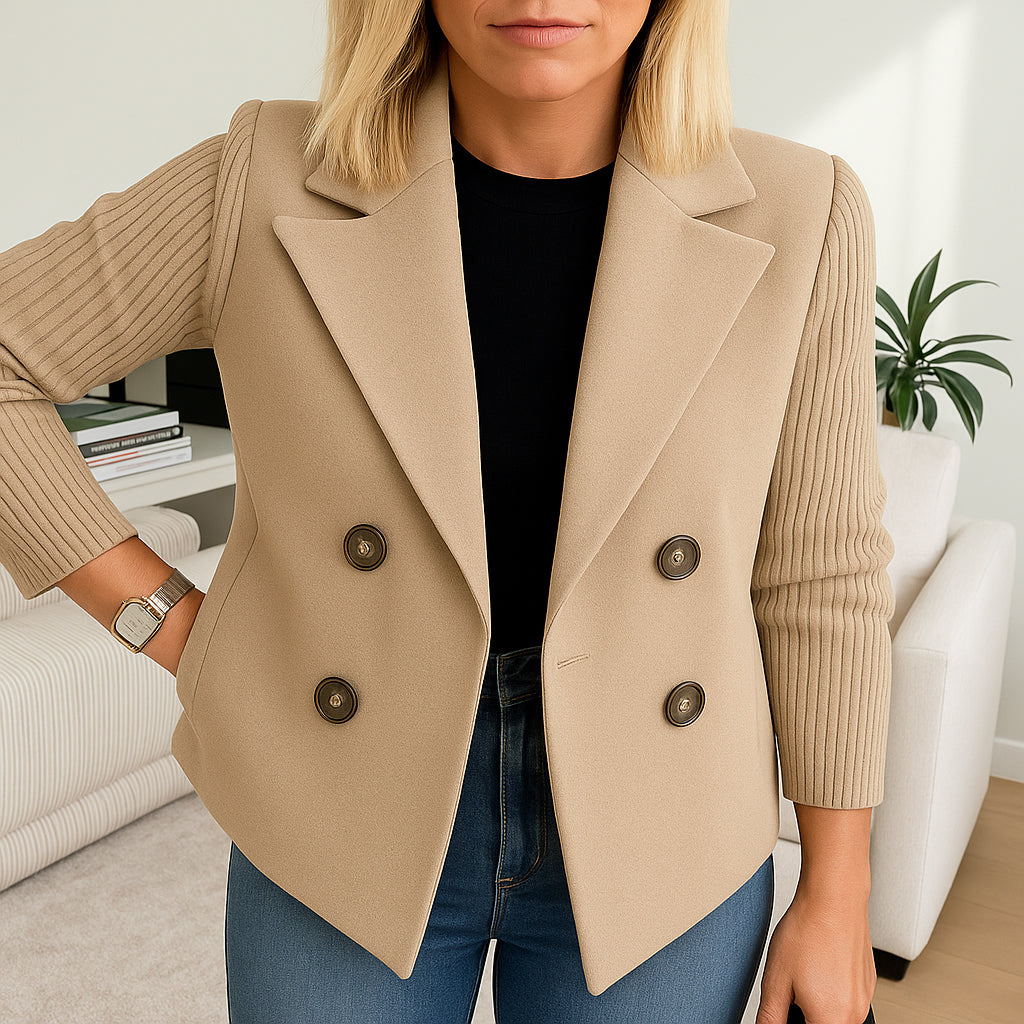 Rubino | Blazer Strutturato da Donna | Maniche a Maglia