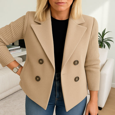 Rubino | Blazer Strutturato da Donna | Maniche a Maglia