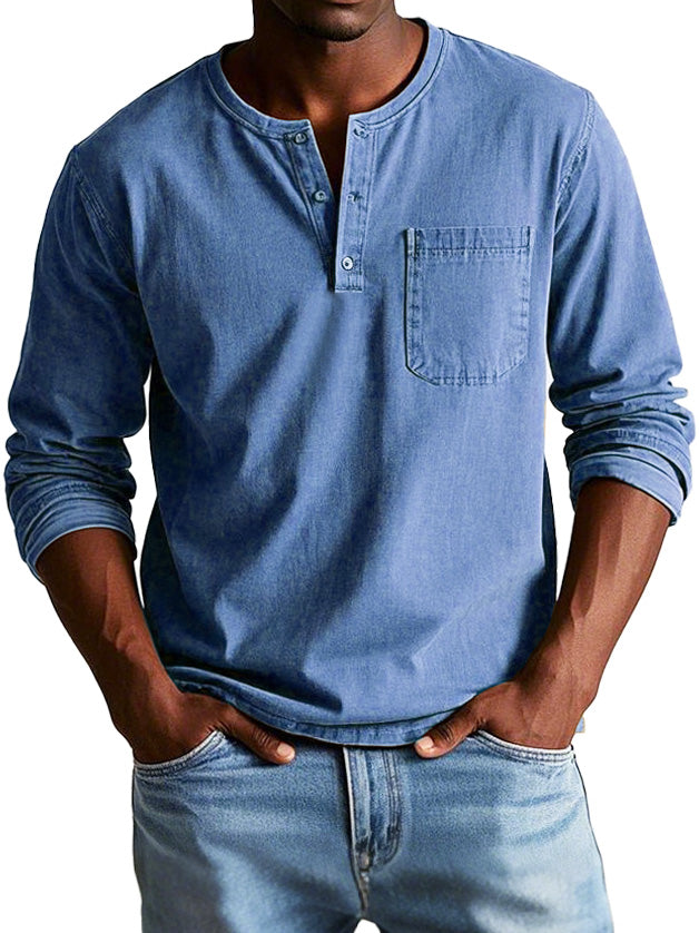 Neil - Camicia Vintage A Maniche Lunghe