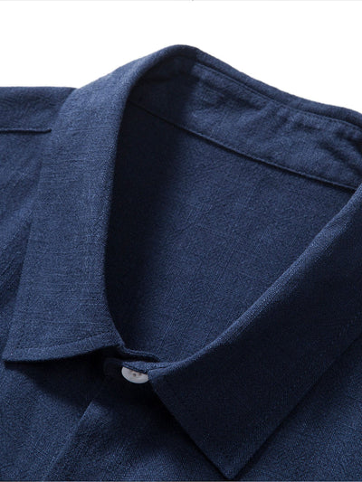 Booker - Camicia In Misto Lino Con Pantaloni Dritti
