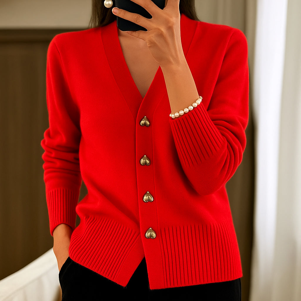 Alira | Cardigan Tricot Donna con Bottoni | Conforto Leggero