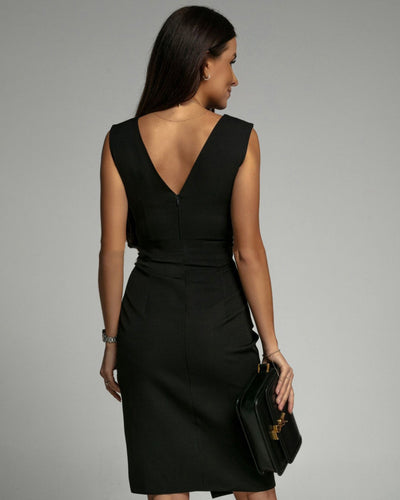 Crystal - Elegante abito casual con scollo a V