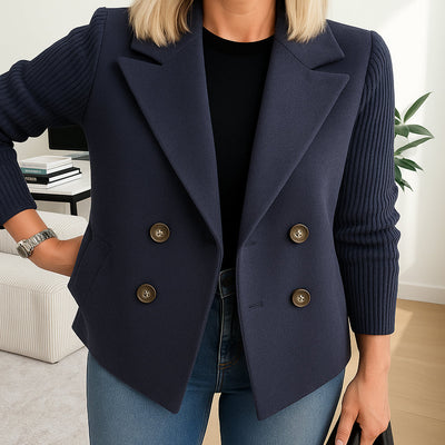 Rubino | Blazer Strutturato da Donna | Maniche a Maglia