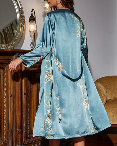 PATRIZIA™ | SET NOTTE IN SETA CON PIZZO