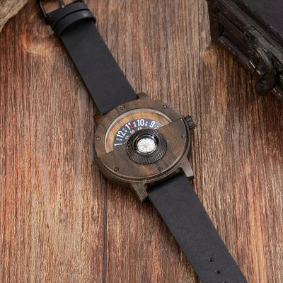 Stellan -  Orologi in Legno con Cinturino in Pelle