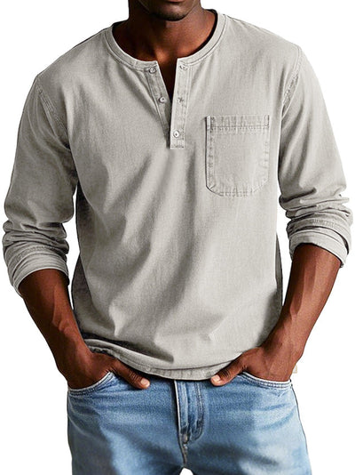 Neil - Camicia Vintage A Maniche Lunghe