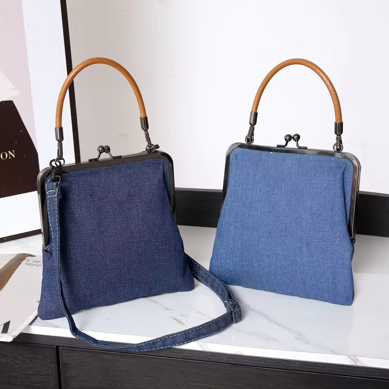 Rachil - Borsa a Tracolla In Denim
