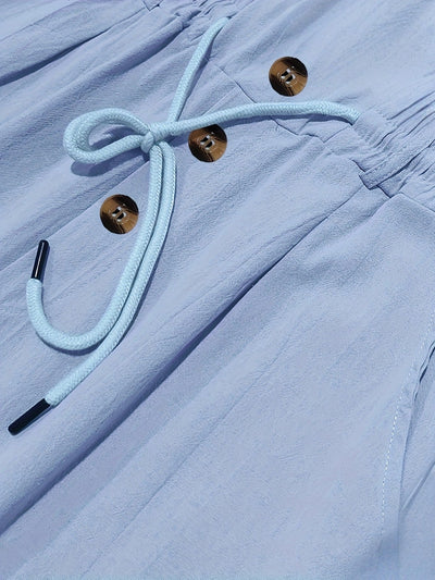 Aznar - Casual Lino Elastico Pantaloni