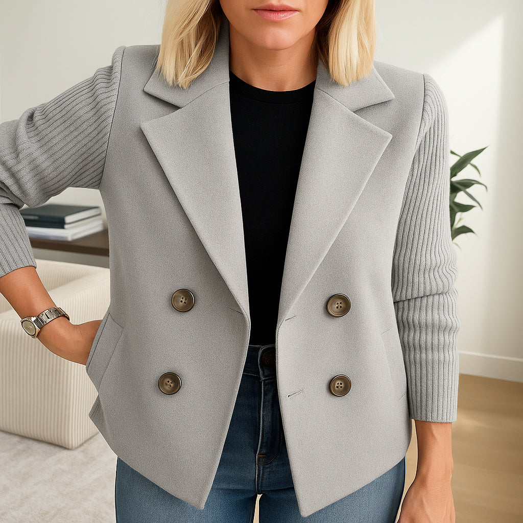 Rubino | Blazer Strutturato da Donna | Maniche a Maglia