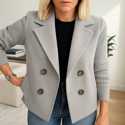 Rubino | Blazer Strutturato da Donna | Maniche a Maglia