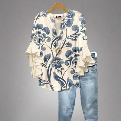 Emmeline - Blusa Floreale Casual Elegante