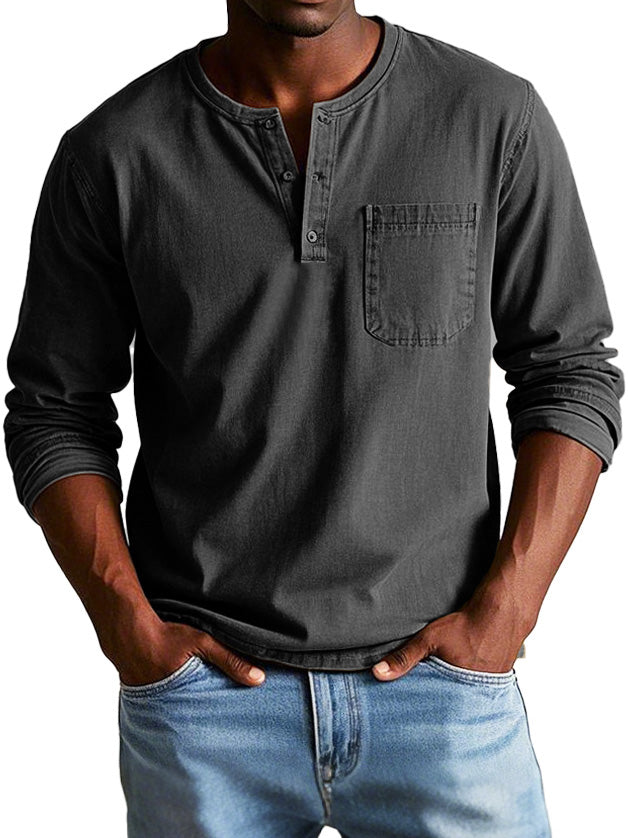 Neil - Camicia Vintage A Maniche Lunghe