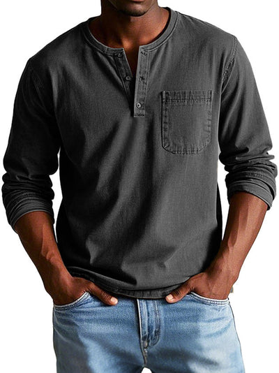 Neil - Camicia Vintage A Maniche Lunghe