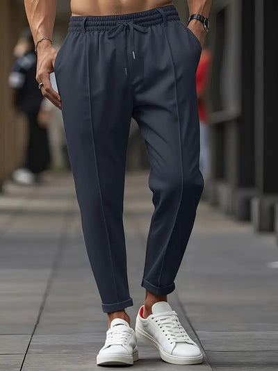 Crawford - Casual Vestibilità Slim Pantaloni Con Elastico in Vita