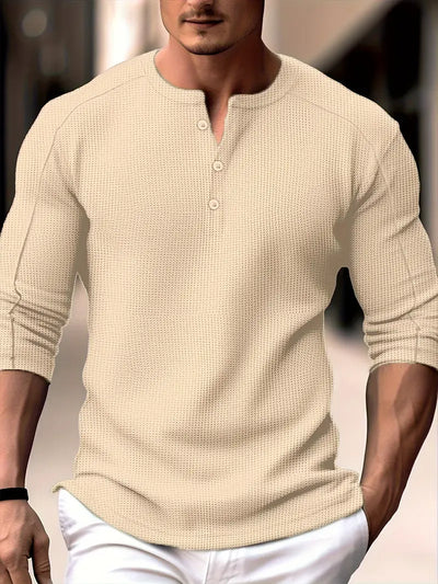 Pablo - Camicia Informale Lavorato a Maglia a Maniche Lunghe