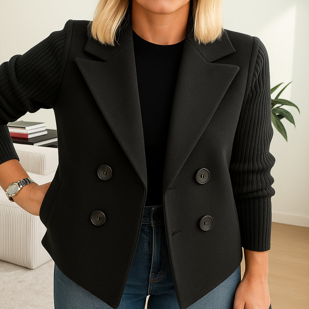 Rubino | Blazer Strutturato da Donna | Maniche a Maglia