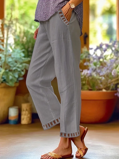 Tracey - Contrasto Trim Cropped Pantaloni