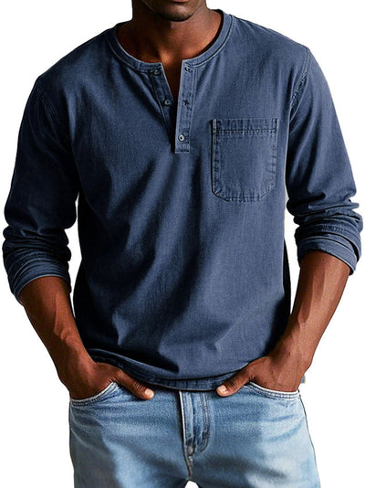 Neil - Camicia Vintage A Maniche Lunghe
