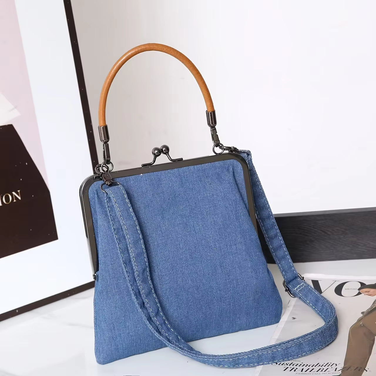 Rachil - Borsa a Tracolla In Denim