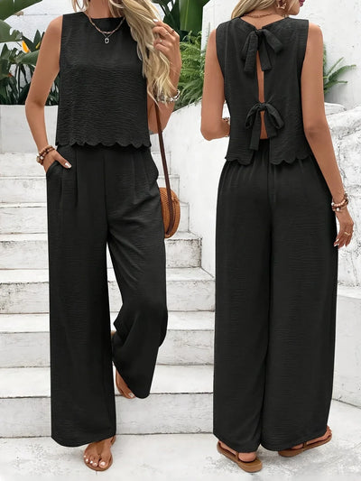 Raya - Elegante Completo a Due Pezzi Senza Maniche