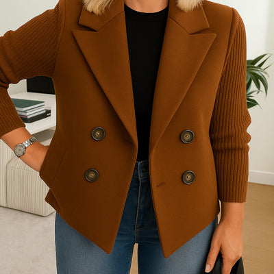 Rubino | Blazer Strutturato da Donna | Maniche a Maglia