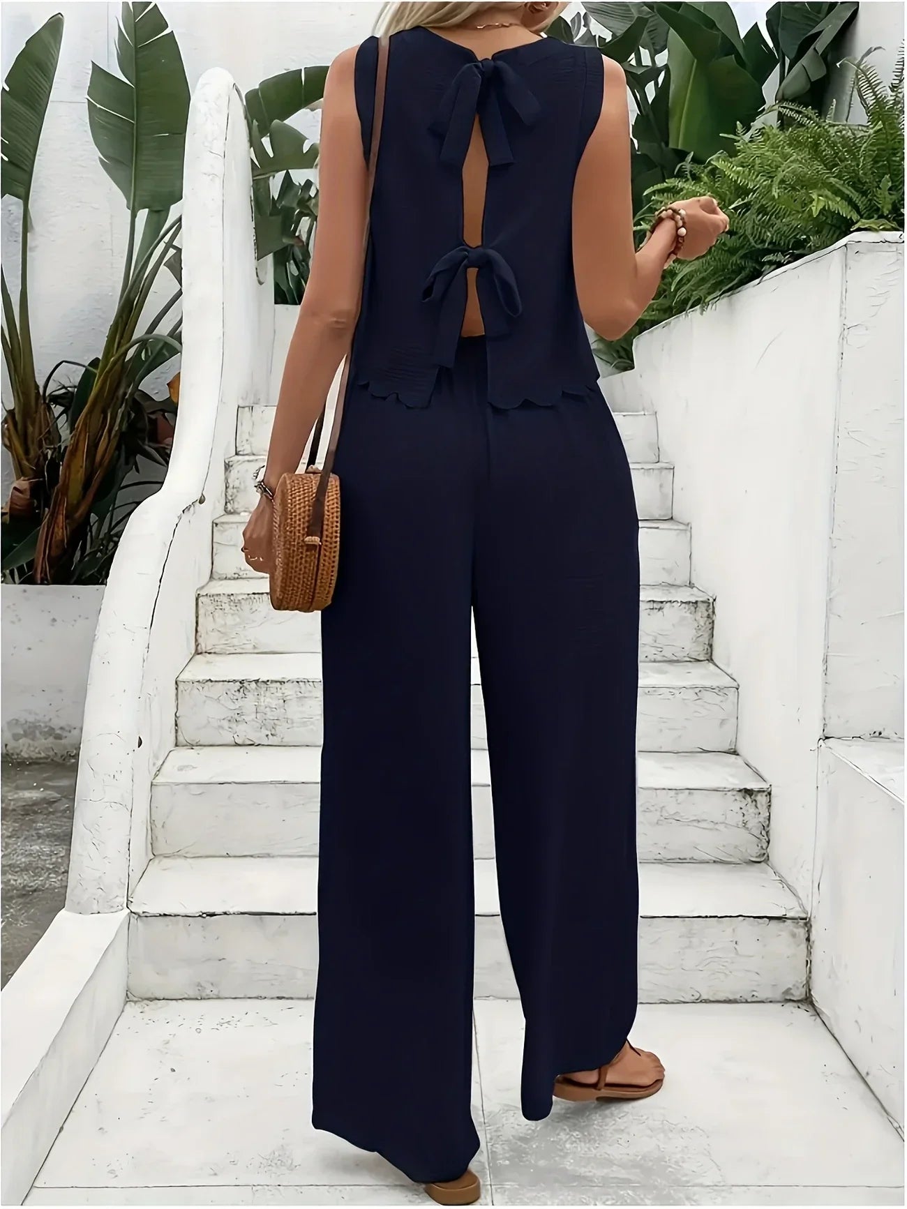 Raya - Elegante Completo a Due Pezzi Senza Maniche
