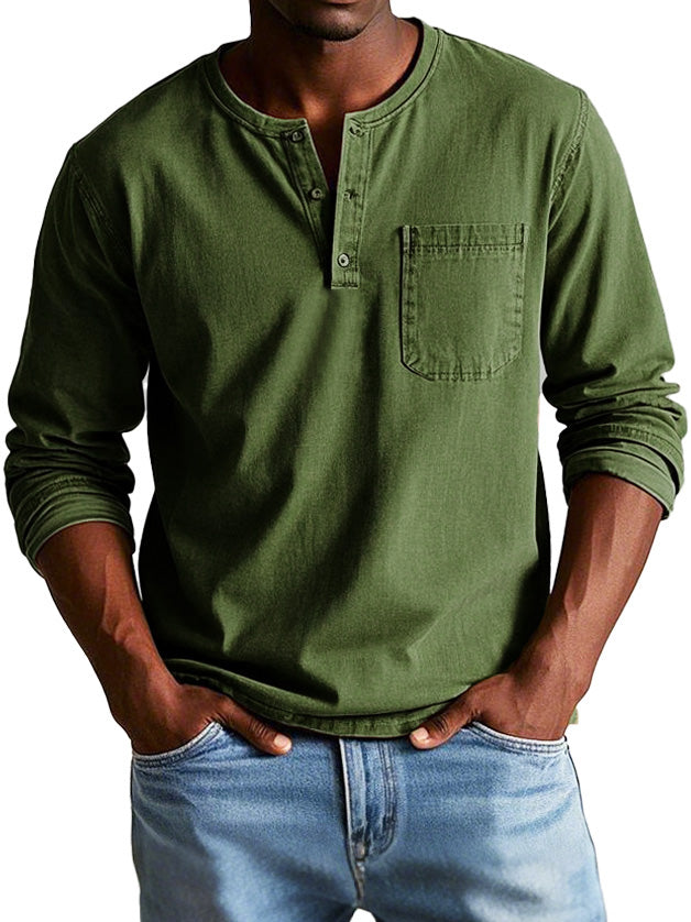 Neil - Camicia Vintage A Maniche Lunghe