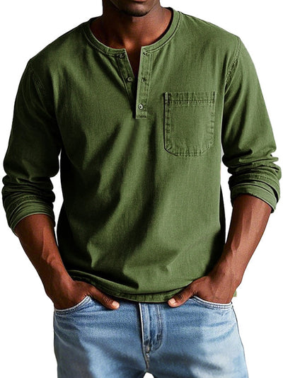 Neil - Camicia Vintage A Maniche Lunghe