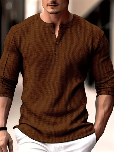 Pablo - Camicia Informale Lavorato a Maglia a Maniche Lunghe