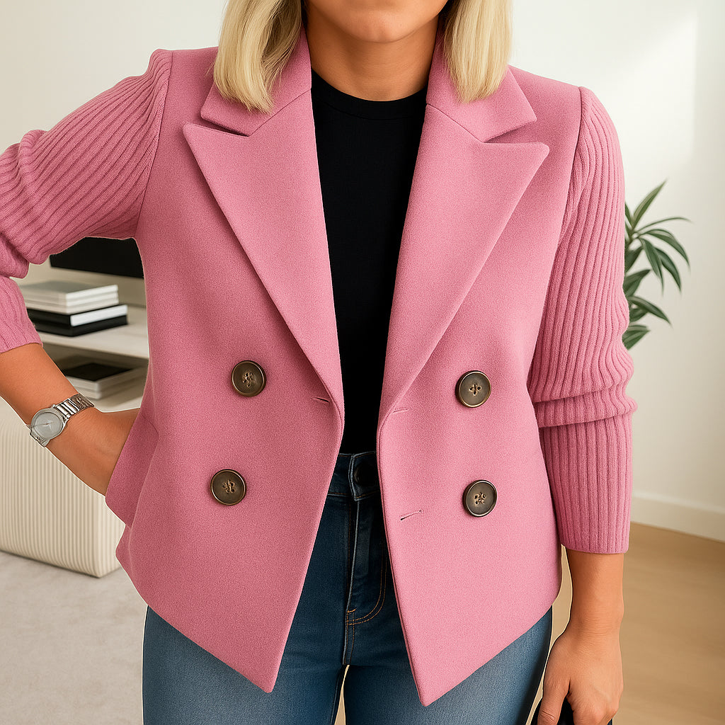 Rubino | Blazer Strutturato da Donna | Maniche a Maglia